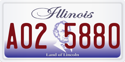 IL license plate A025880