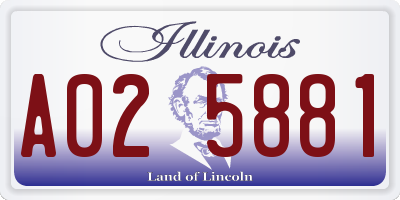 IL license plate A025881