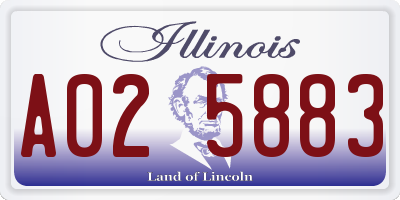 IL license plate A025883