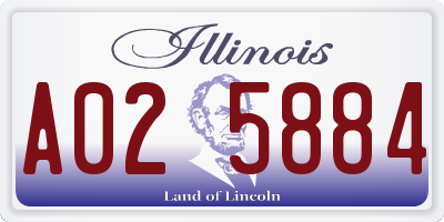 IL license plate A025884