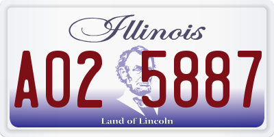 IL license plate A025887