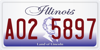 IL license plate A025897