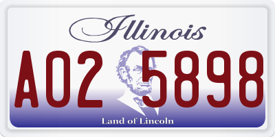 IL license plate A025898