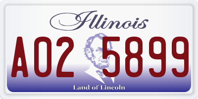 IL license plate A025899