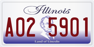 IL license plate A025901