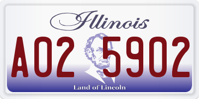 IL license plate A025902