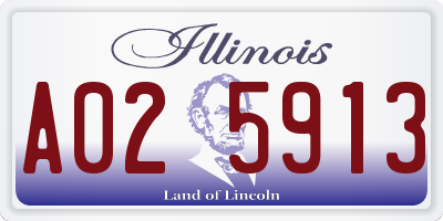 IL license plate A025913