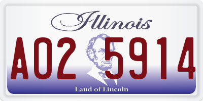 IL license plate A025914