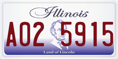 IL license plate A025915