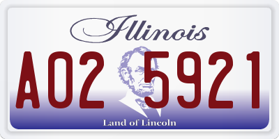 IL license plate A025921