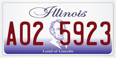 IL license plate A025923