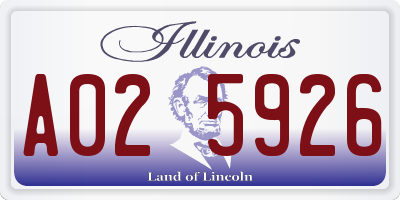 IL license plate A025926