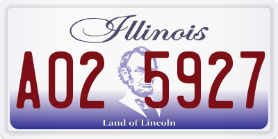 IL license plate A025927