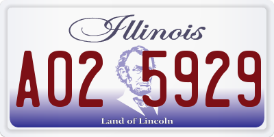 IL license plate A025929