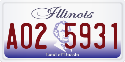 IL license plate A025931