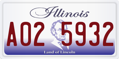 IL license plate A025932