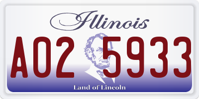 IL license plate A025933