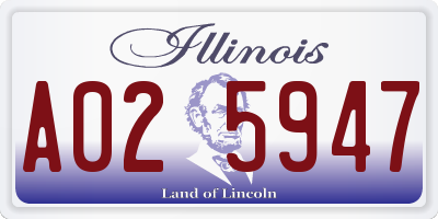 IL license plate A025947
