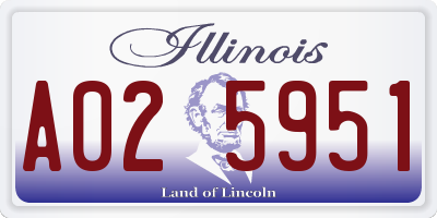 IL license plate A025951