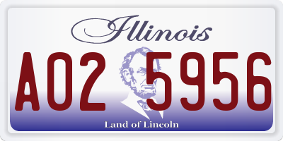 IL license plate A025956