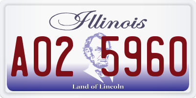 IL license plate A025960