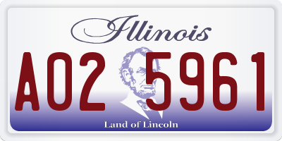 IL license plate A025961