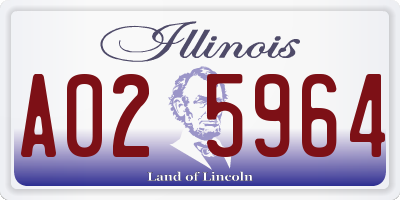 IL license plate A025964