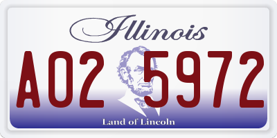 IL license plate A025972