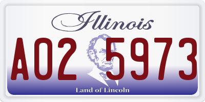 IL license plate A025973