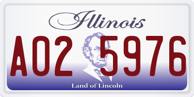 IL license plate A025976