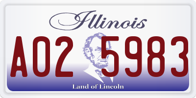 IL license plate A025983
