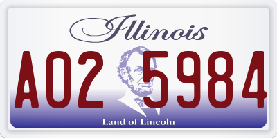 IL license plate A025984