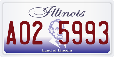 IL license plate A025993