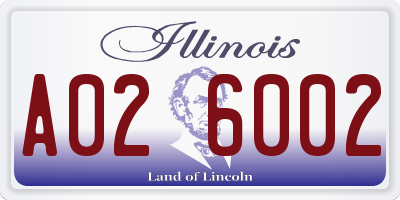 IL license plate A026002