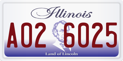 IL license plate A026025