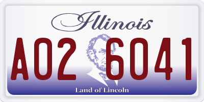 IL license plate A026041