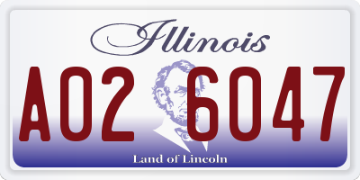 IL license plate A026047