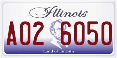 IL license plate A026050