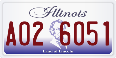 IL license plate A026051