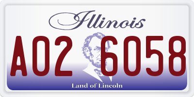 IL license plate A026058