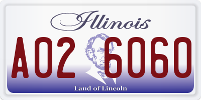 IL license plate A026060