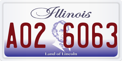 IL license plate A026063