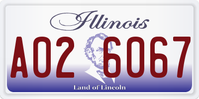 IL license plate A026067