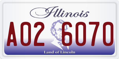 IL license plate A026070