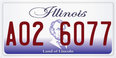 IL license plate A026077