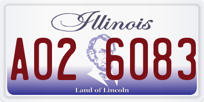 IL license plate A026083