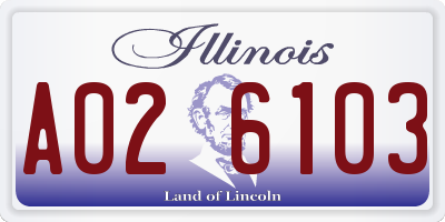 IL license plate A026103