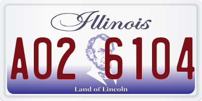 IL license plate A026104