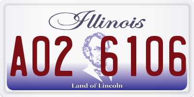 IL license plate A026106