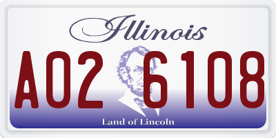 IL license plate A026108